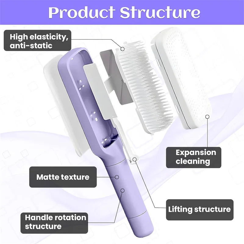 Self-Cleaning Hairbrush