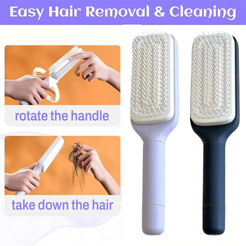 Self-Cleaning Hairbrush