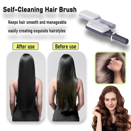 Self-Cleaning Hairbrush